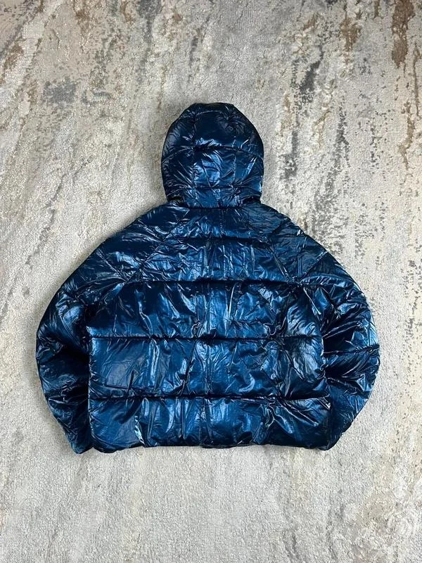 Casaco Puffer Azul Metálico Tamanho M – photo 5